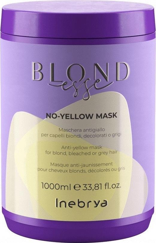 Inebrya INEBRYA_Blondesse No-Yellow Mask maska do włosów blond, rozjaśnionych, z pasemkami i siwych 1000ml