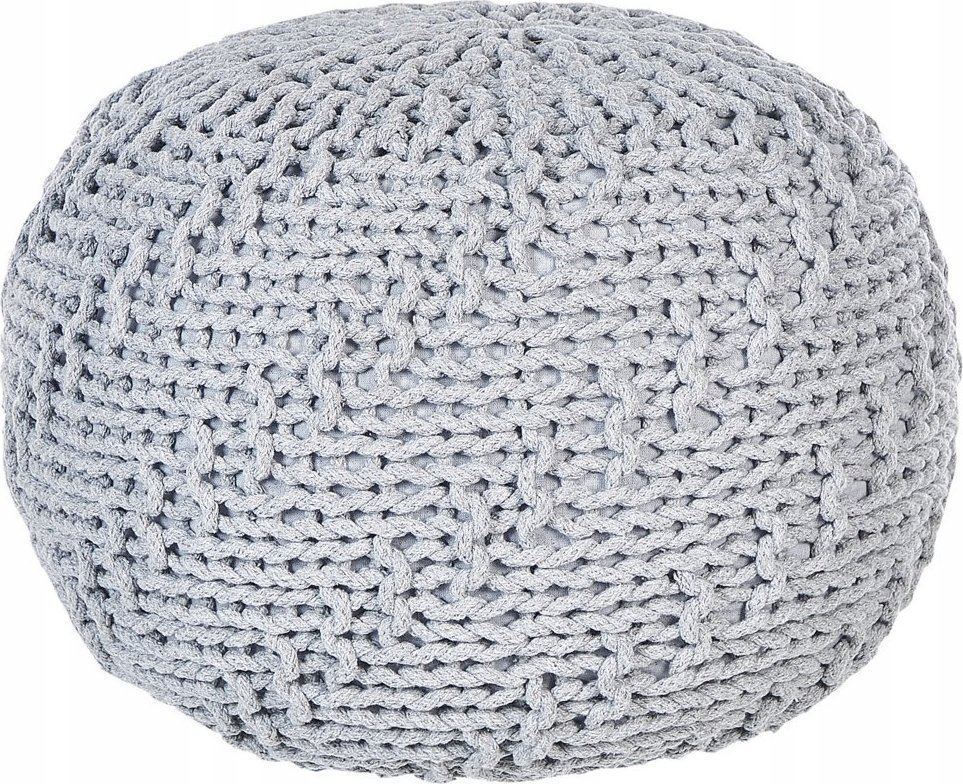 Beliani Puf 50 x 35 cm szary PRIENE