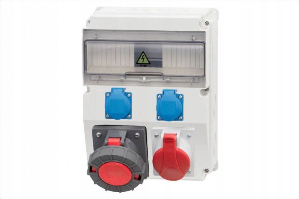 F-Elektro Rozdzielnica CAJA 32A/5P, 63A/5P, 2x230V 12M IP65