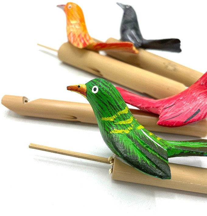 Drewniany Gwizdek Bambusowy - Ptaki