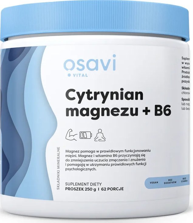 Osavi Osavi - Cytrynian Magnezu + B6, Proszek, 250g
