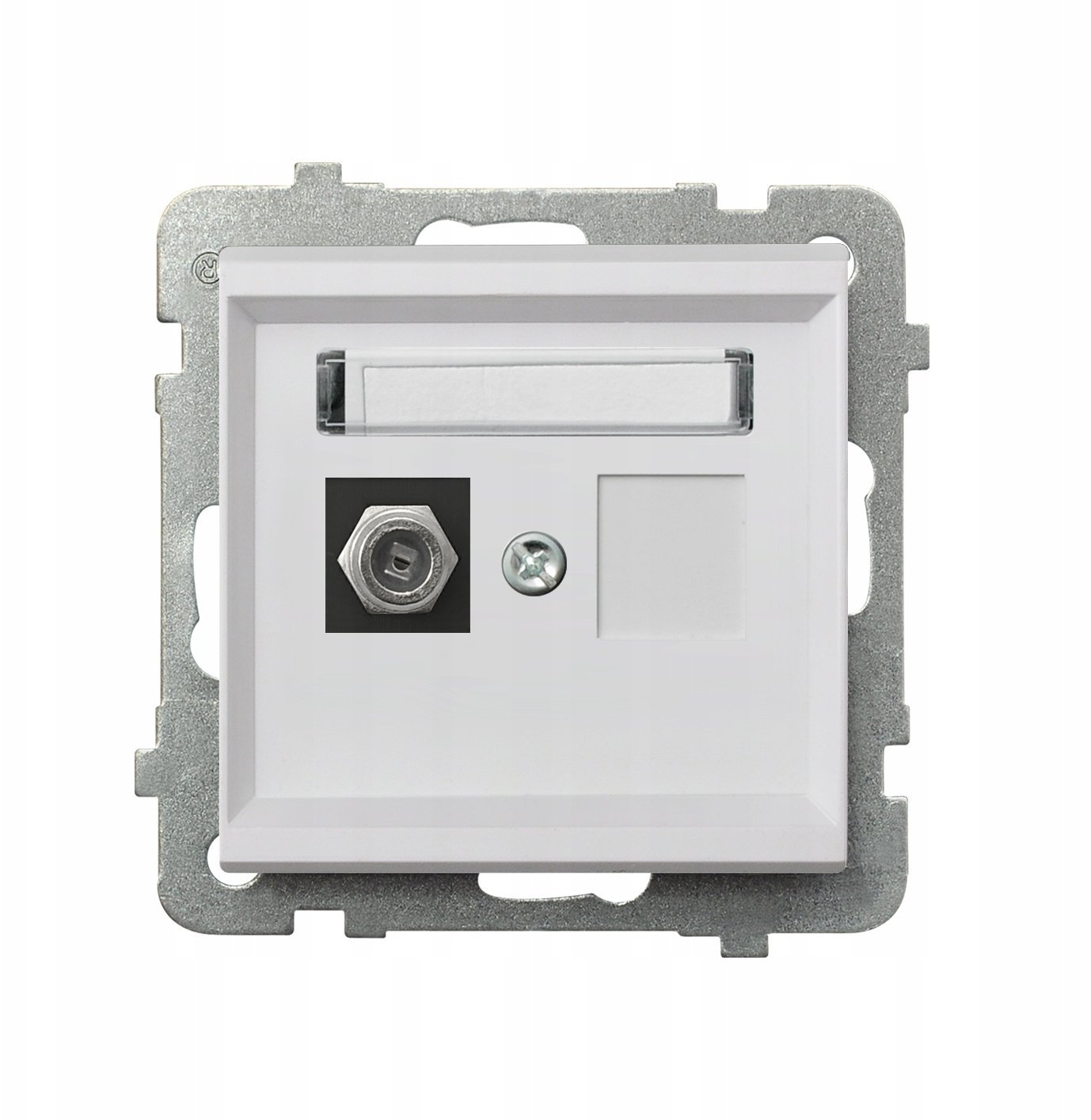 SONATA Gniazdo antenowe typu F pojedyncze biały mat GPA-1RF/m/75