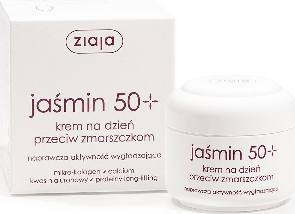 Ziaja Seria Jaśminowa Jaśmin w kremie przeciw zmarszczkom 50+ na dzień 50 ml