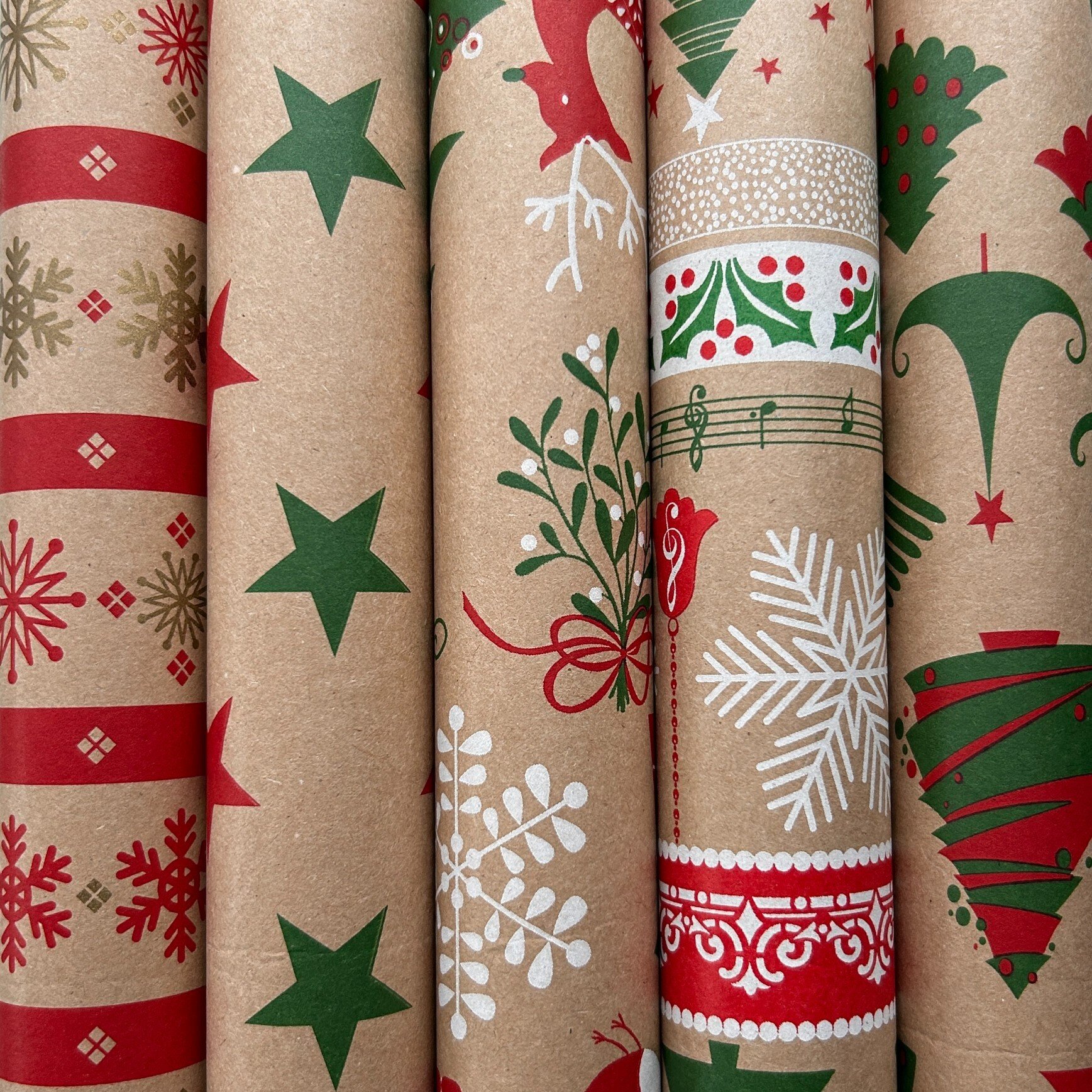 Fastima Zestaw papierów do pakowania beżowy renifer na święta Bożego Narodzenia 70cmx2m 5szt ZST90