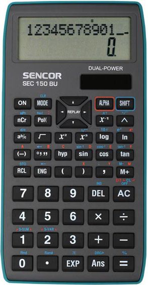 Kalkulator Sencor SEC 150 BU Szary niebieska ramka