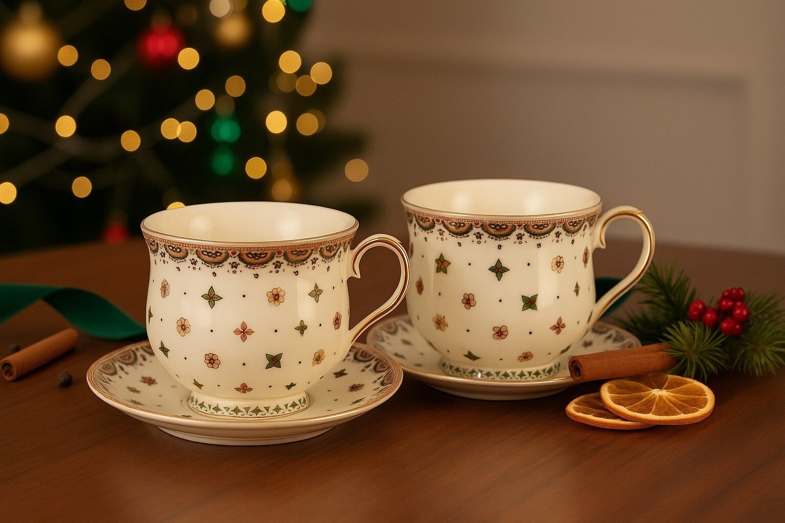 Komplet 2 filiżanek 260 ml + spodki Casablanca