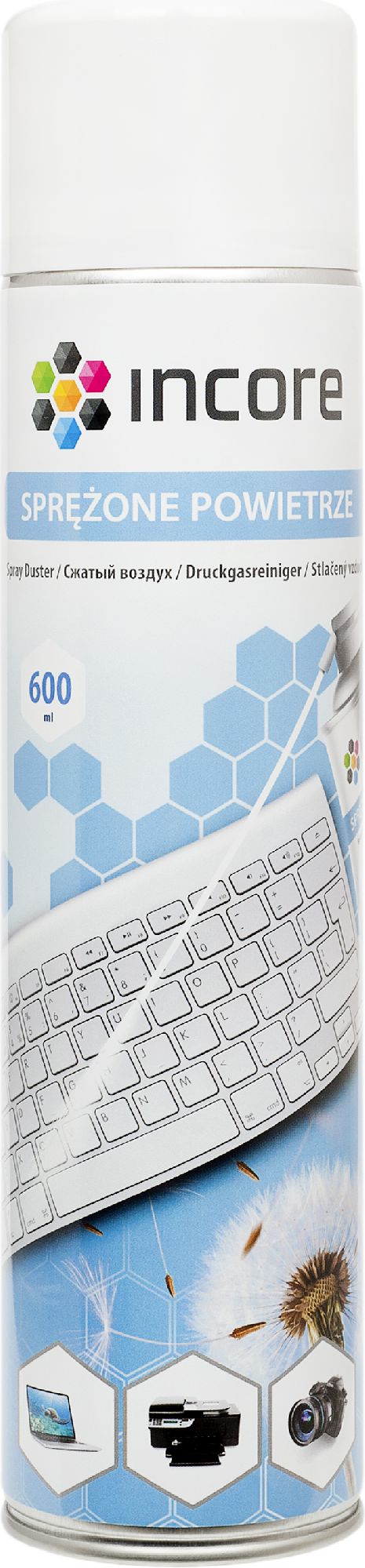Incore Sprężone powietrze do usuwania kurzu 600 ml (ISC1280)