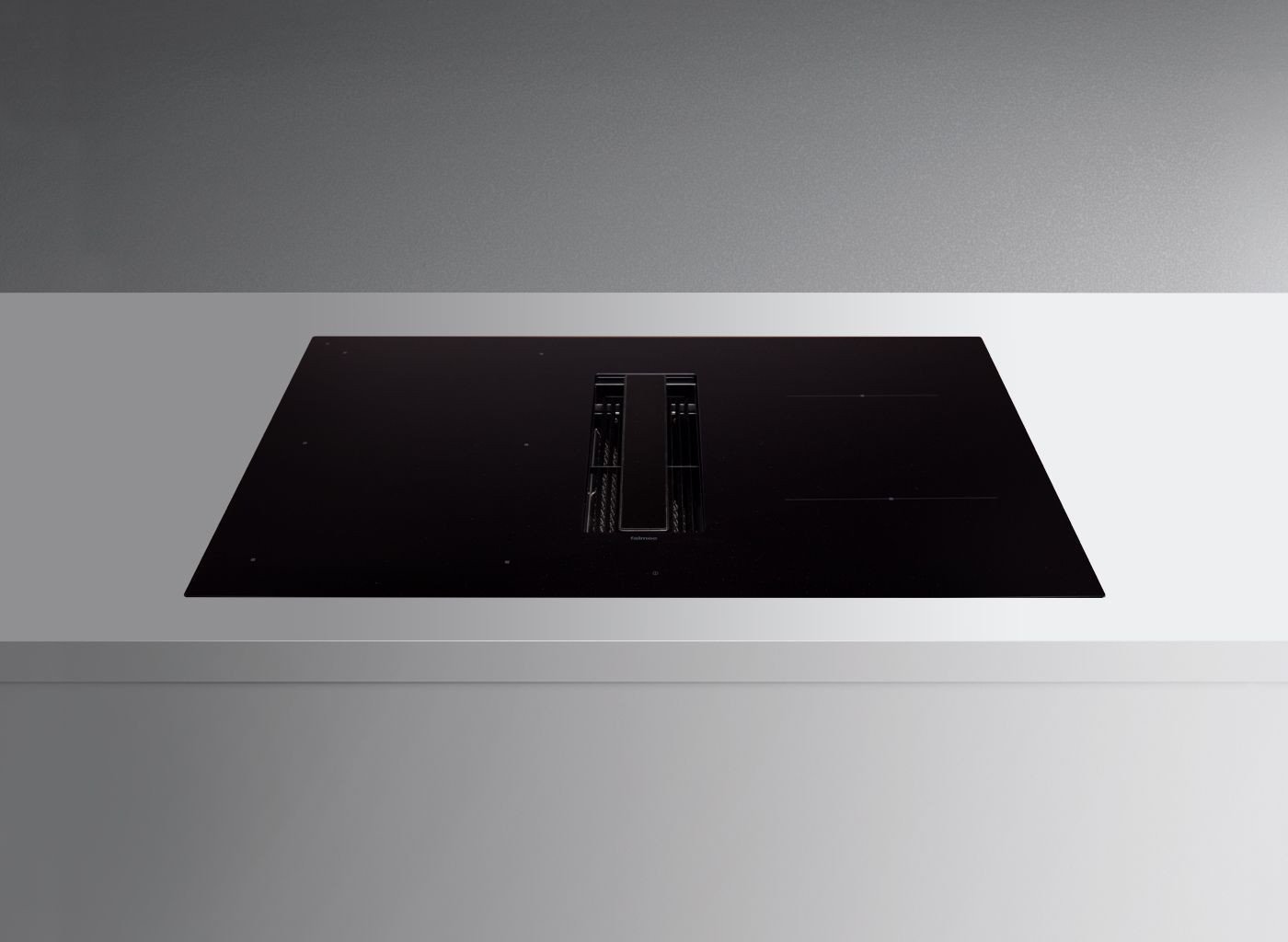 Falmec Zero OKAP Z PŁYTĄ ZERO EASY 84 cz/SZKŁO CZARNE MATOWE led/BIAŁE s/600 z/FILTREM