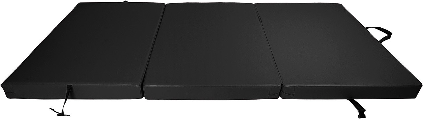 UnderFit Materac gimnastyczny składany trzyczęściowy 210 x 100 x 10 cm czarny