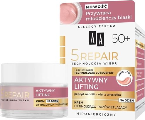 AA Technologia Wieku 5Repair 50+ Aktywny Lifting krem na dzień liftingująco-rozświetlający 50ml