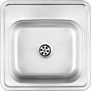 Zlewozmywak Deante 1-komorowy Techno bez ociekacza 38 x 38cm stalowy (ZMU 0100)
