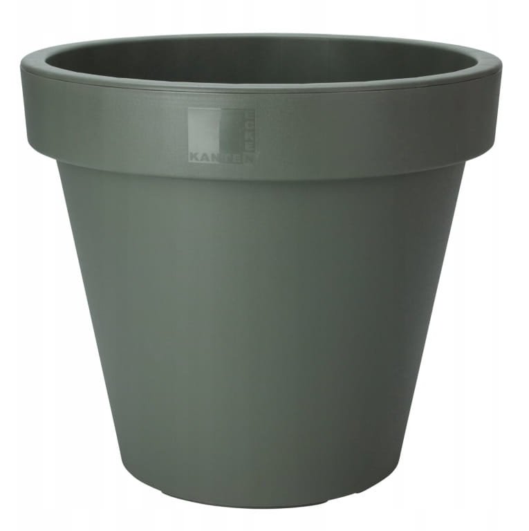 Doniczka ogrodowa ciemnozielona ozdobna 25 x 22 cm okrągła