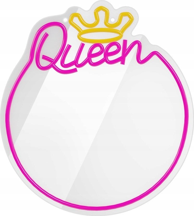 Neon MIRROR LED QUEEN warm white pink FMNE04 Forever Light