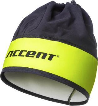 Accent Czapka kolarska Accent Pro Team, czarno- żółta fluo, S