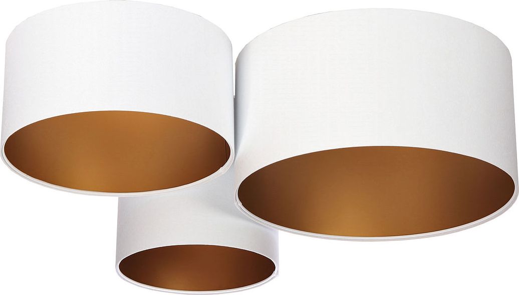 Lampa sufitowa Lumes Biało-złota nowoczesna plafoniada - EXX30-Bevra