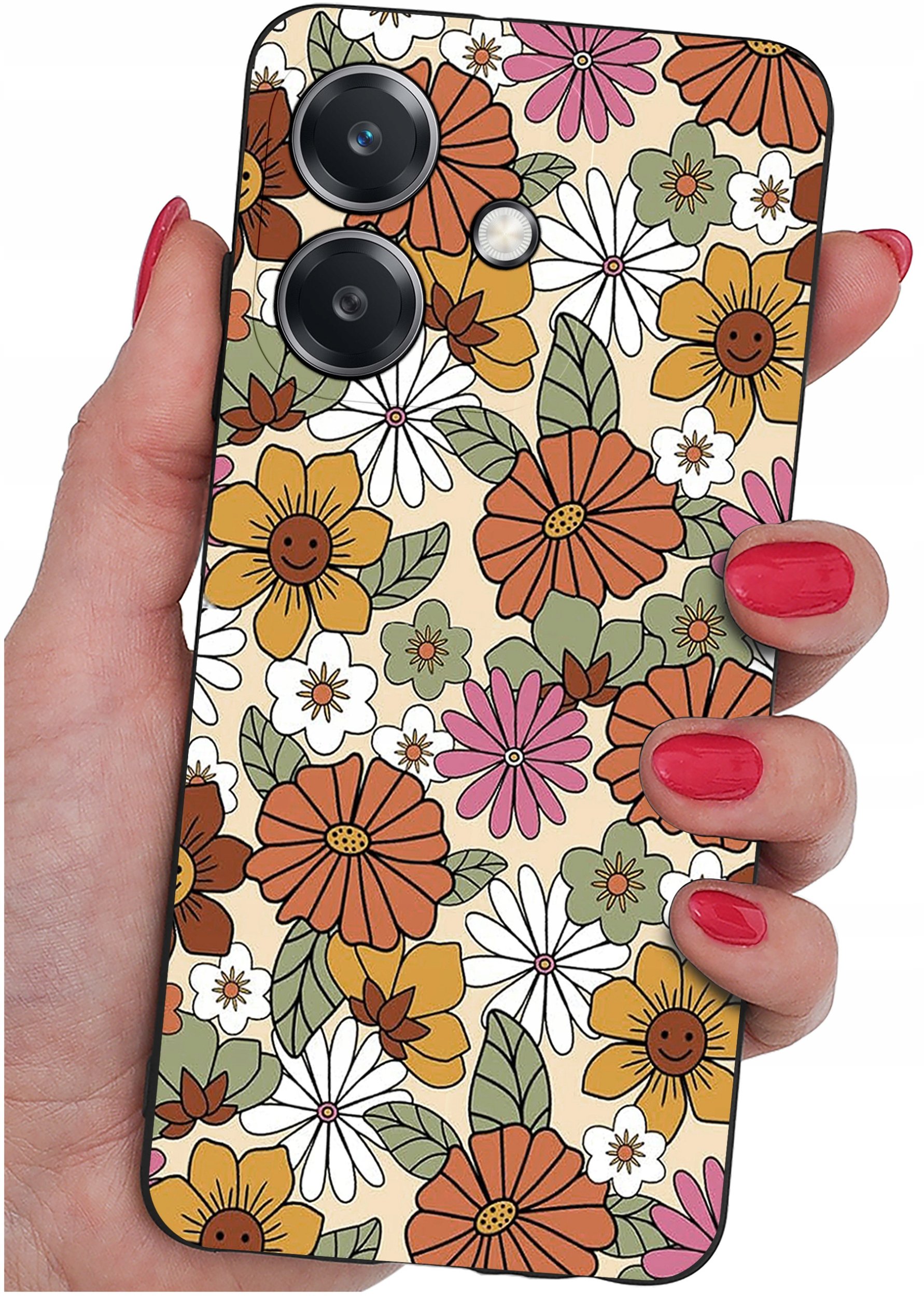 Etui do Oppo A40 | A40M | WZORY | SILIKONOWE MATT SZKŁO 9H