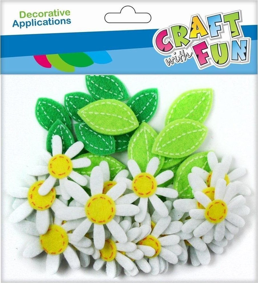 Craft with Fun CF OZDOBA DEK FILC STOKROTKA SPRZYL 40SZT 12/288