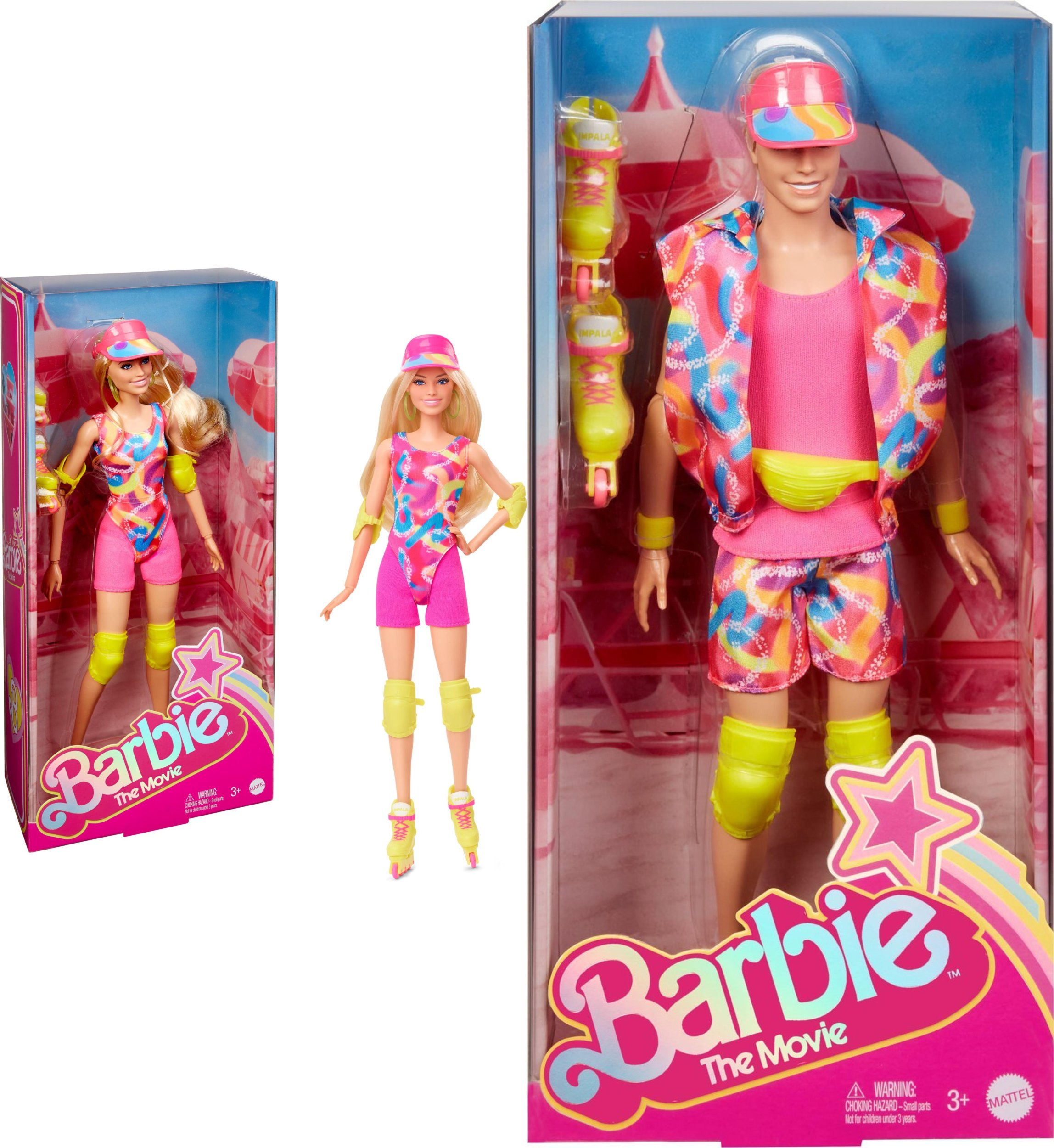 Lalka Barbie Barbie Signature Margot Robbie na rolkach (HRB04) + Ryan Gosling jako Ken na rolkach (HRF28)