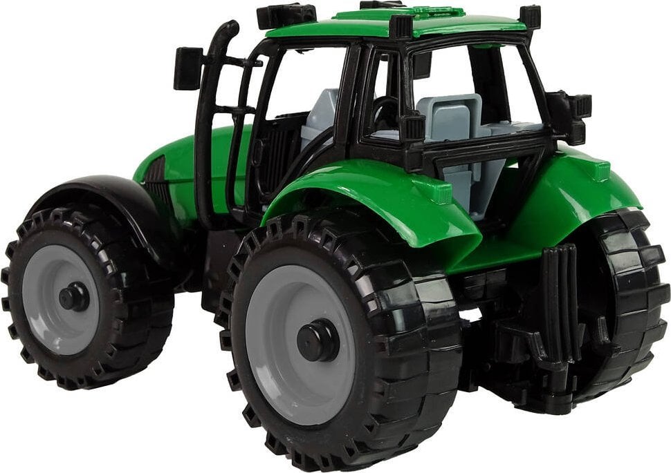 LeanToys Traktor Ideal Farm Zielony Czerwony Otwierana Maska
