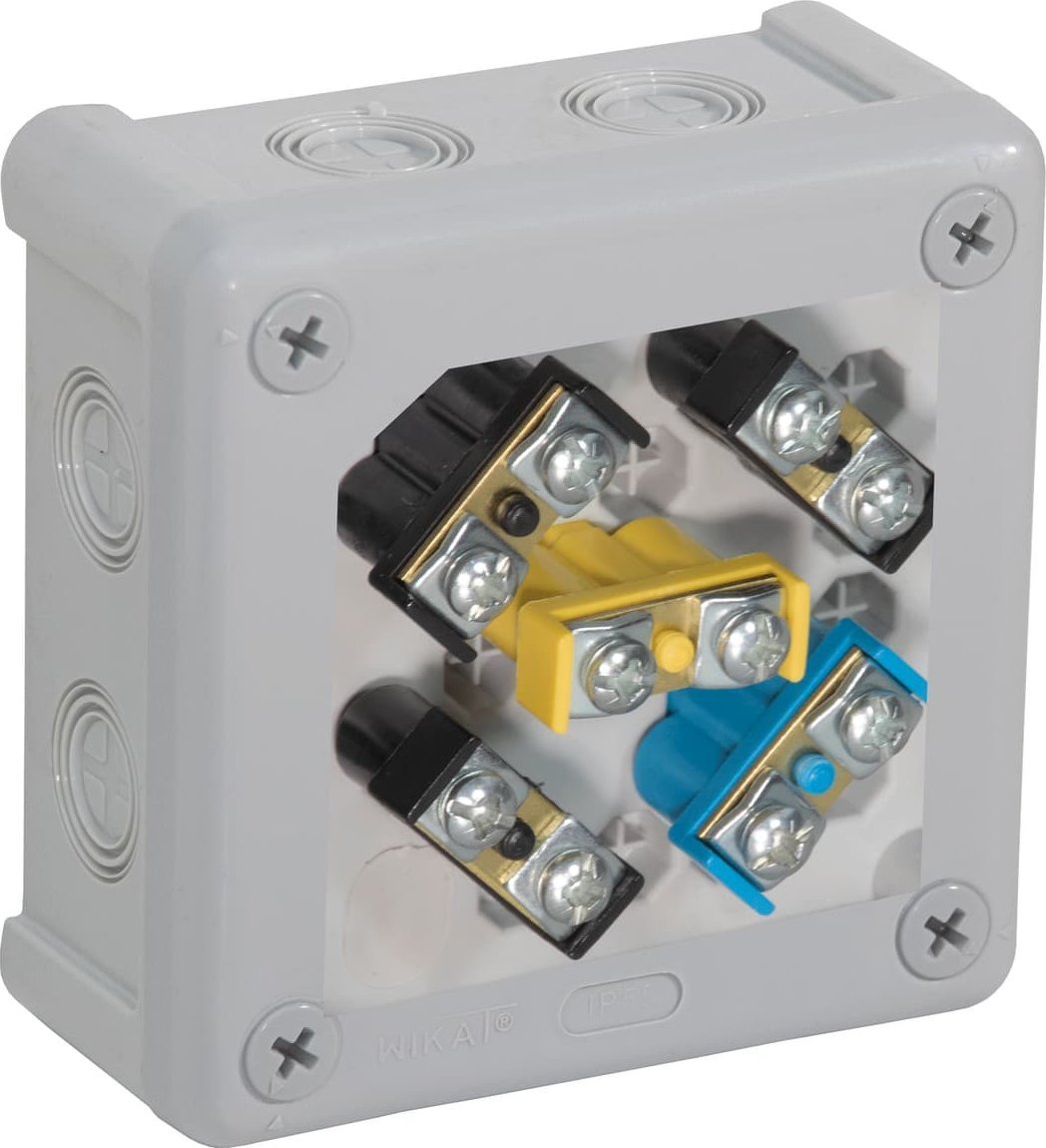 ViPlast Puszka natynkowa z zaciskami 12 wlotów VIPLAST VP-41 SZARA IP55 98x98x42mm 041-53