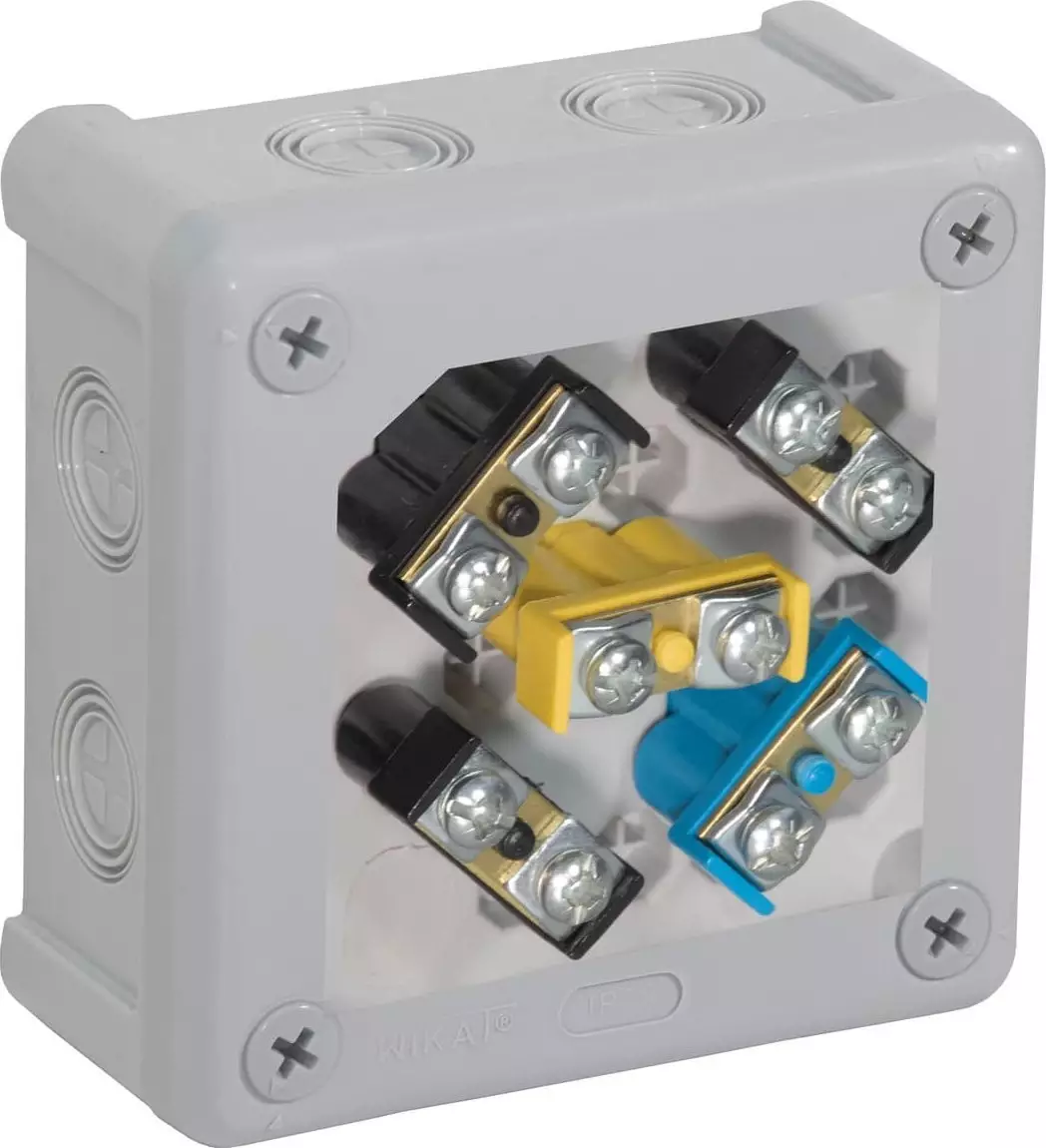 ViPlast Puszka natynkowa z zaciskami 12 wlotów VIPLAST VP-41 SZARA IP55 98x98x42mm 041-53