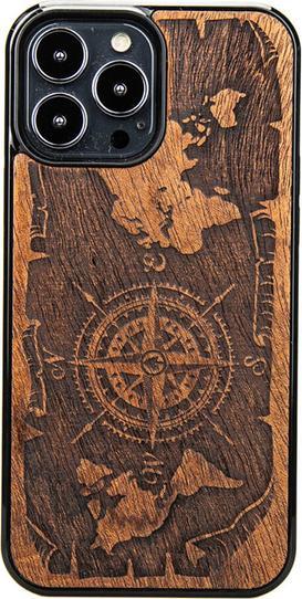 BeWood Bewood Róża Wiatrów Merbau - Etui do iPhone 13 Pro Max