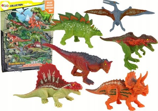 Figurka LeanToys Zestaw Figurki Dinozaury 6 sztuk Kolorowe