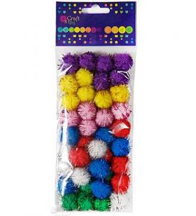 DP Craft Pompony dekoracyjne metalizowane mix