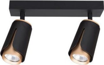 Kinkiet Mojeledy Kinkiet GU10 LED x2 czarno-złoty (IK262B)