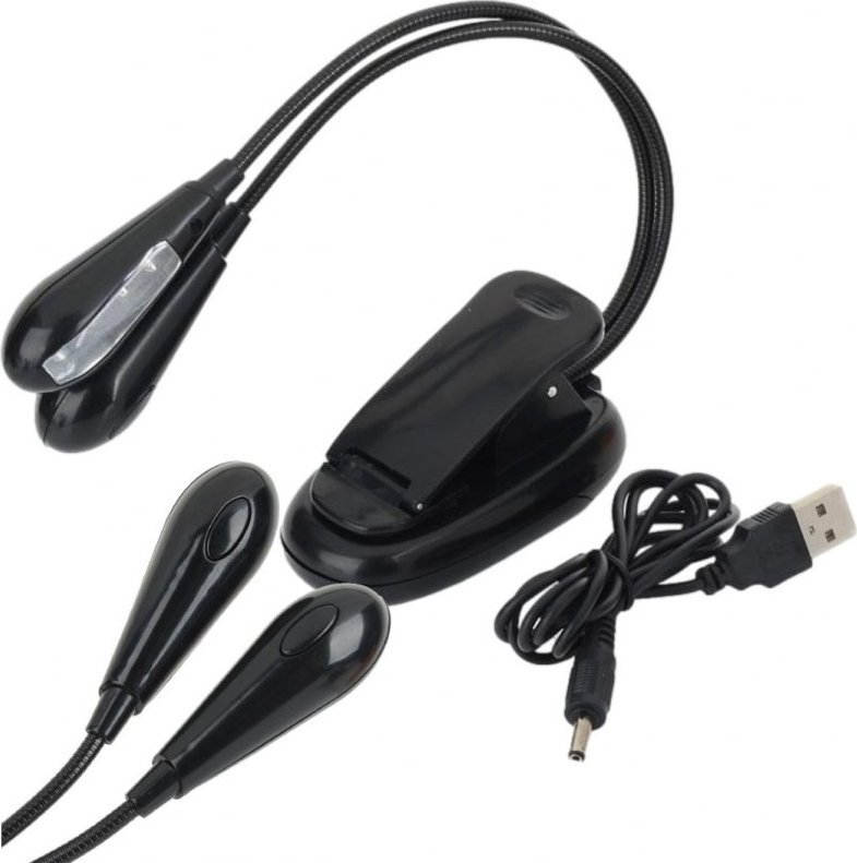 Lampka biurkowa PrzydaSie Lampka Z Klipsem 4 Led Czytania Nut Klips Podwójna