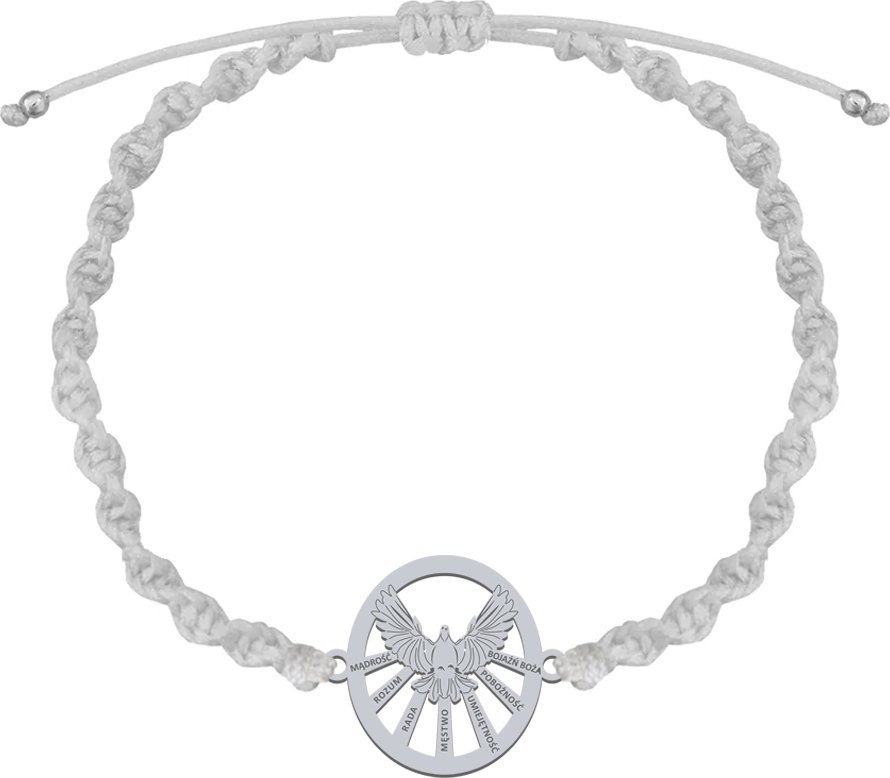 Radziszewska Jewellery Bransoletka na Bierzmowanie 7 darów Ducha Świętego srebro GRAWER