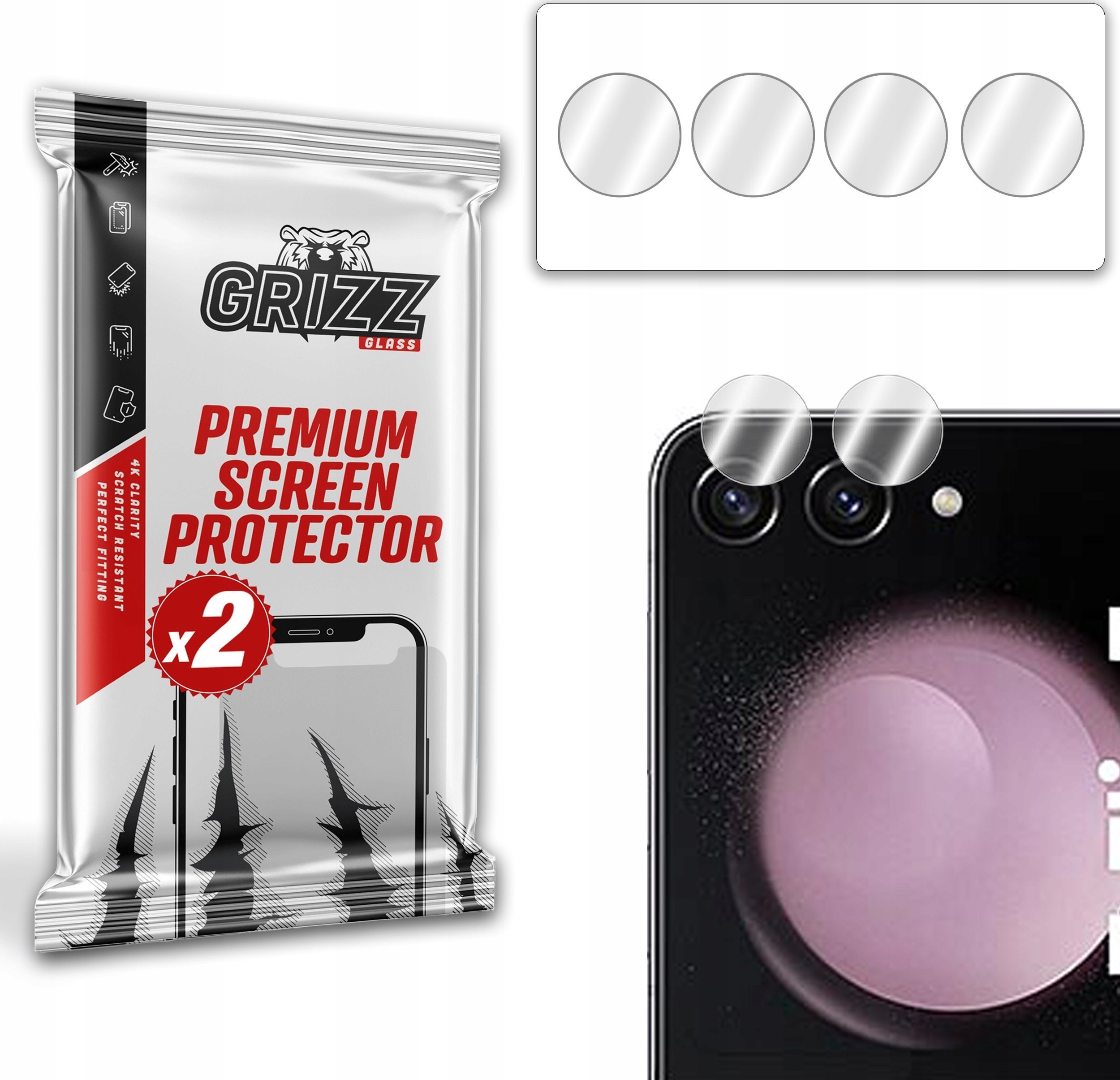 GrizzGlass Szkło na aparat GrizzGlass HybridGlass Camera Samsung Galaxy Z Flip 5