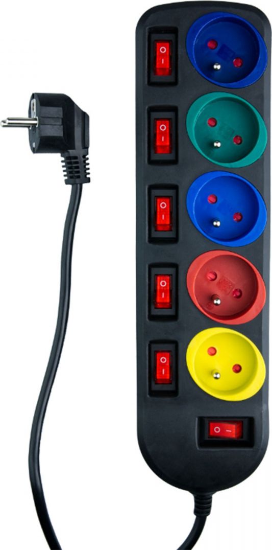 Listwa zasilająca DPM DPM PPS50 5 gniazd 1.5 m czarna (PPS50)