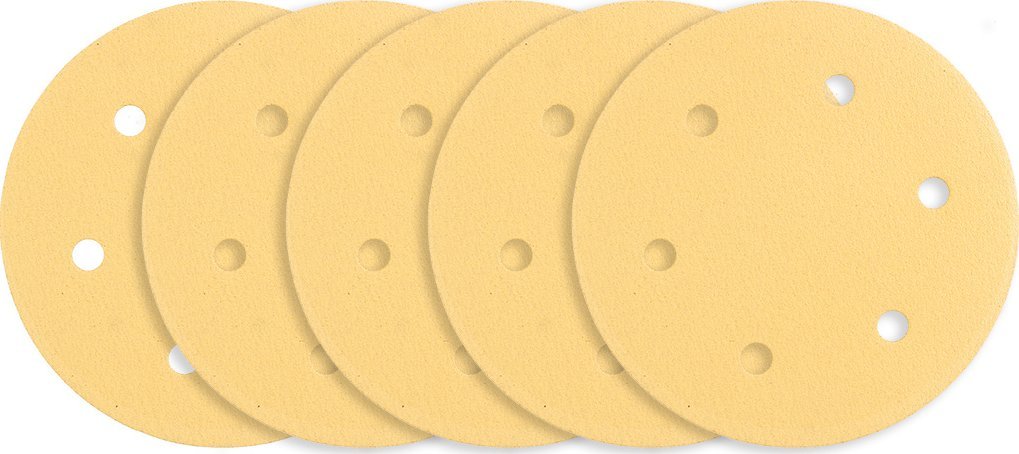 Graphite Papier ścierny na rzep 225 mm, K120, 5 szt., z 6 otworami do szlifierki 59G264, 59G265