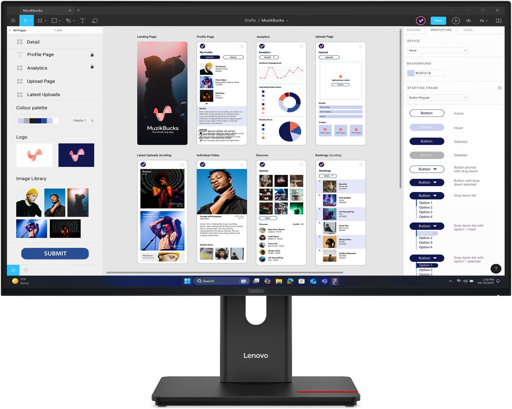 Monitor Lenovo ThinkVision T32UD-40 (64B0ZAT1EU)