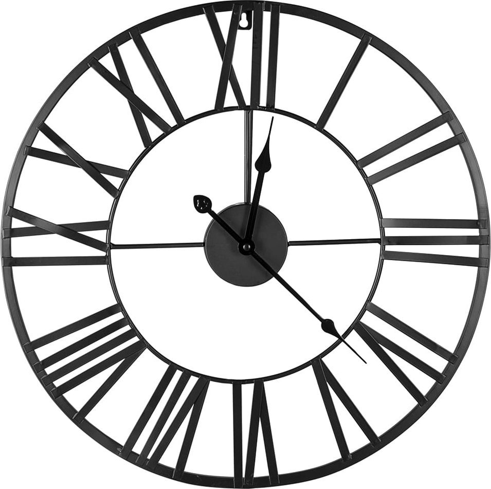 Deco4Home Zegar ścienny metalowy 47cm czarny Deco4Home