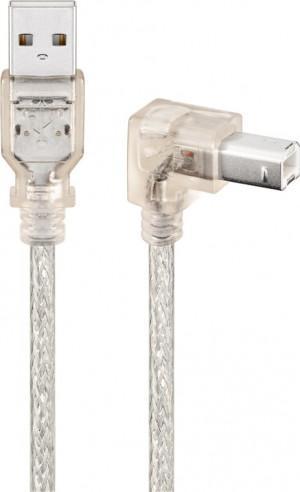 Kabel USB Goobay USB-A - USB-B 0.5 m Przezroczysty (JAB-758947)