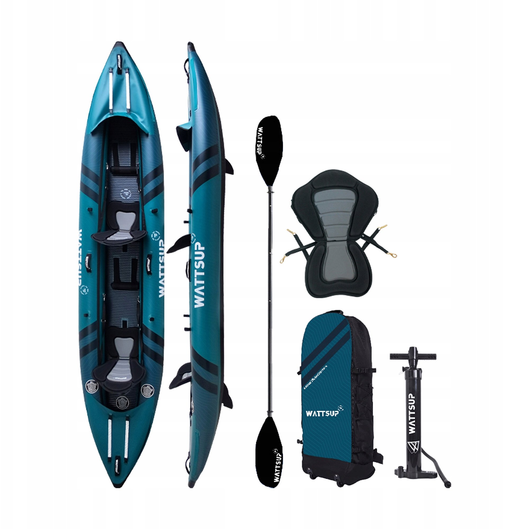 Dmuchany kajak WATTSUP COD 2-osobowy 410 x 85 cm maks. 220 kg