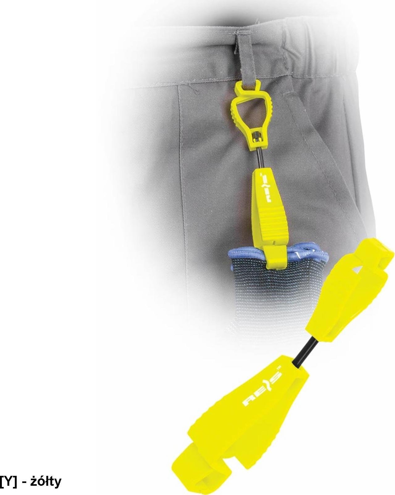 R.E.I.S. GLOVE-CLIP01 - Klips. - żółty