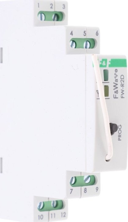 F&F Radiowy podwójny przekaźnik bistabilny - montaż DIN 85-265V AC/DC multifunkcyjny F&ampWave FW-R2D-P