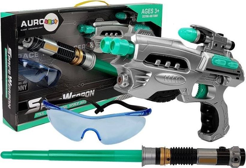 Lean Sport Zestaw Kosmiczny Miecz Świetlny Pistolet Okulary Ochronne