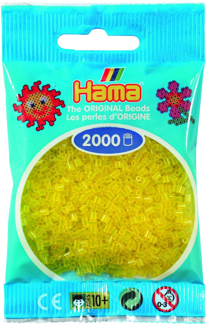 Hama mini beads 2000 pcs. transp. yellow