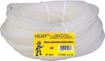 TT Plast Rura karbowana przezroczysta 16mm RKLF 16/12 25m