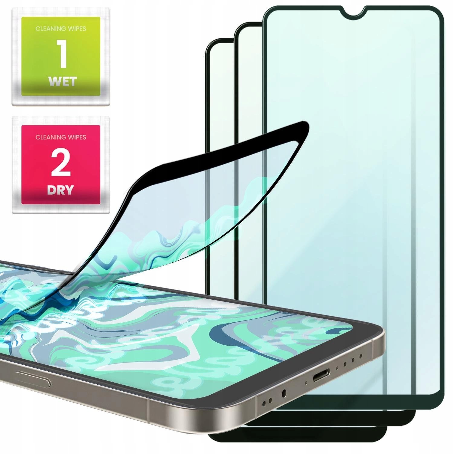 Hello Case 3-PAK Szkło Hybrydowe Do Motorola Moto G9 Power 5D 9H