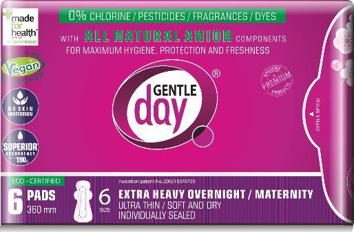 GENTLE DAY (podpaski, tampony, wkładki) PODPASKI HIGIENICZNE POPORODOWE 6 szt.