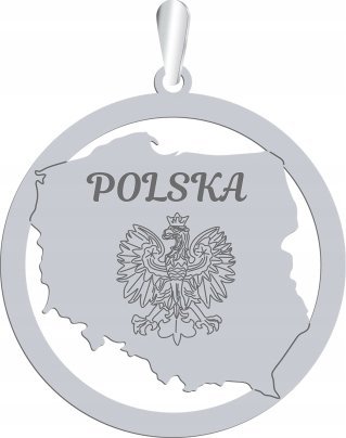 Radziszewska Jewellery Srebrna Zawieszka POLSKA GRAWER GRATIS