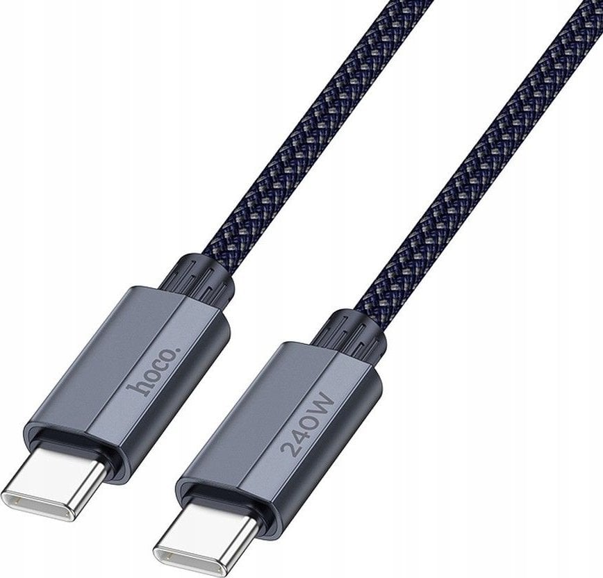 Kabel USB Hoco USB-C - USB-C 1.8 m Szary (U134)