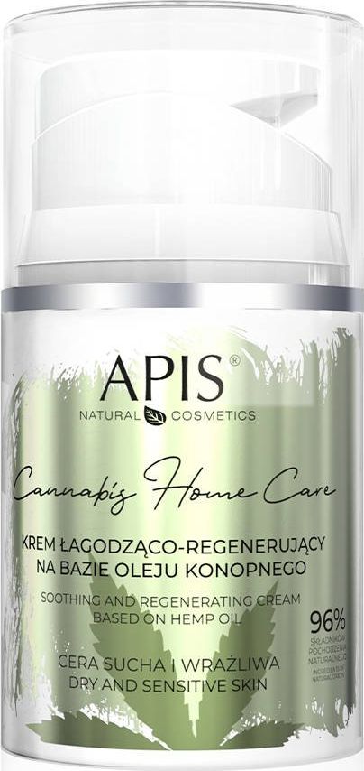 Apis Krem Łagodząco-regenerujący na bazie oleju konopnego, 50 ml