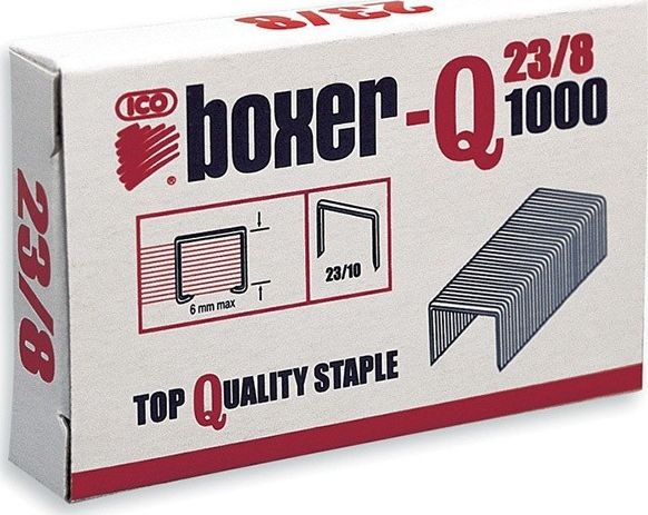 ICO Boxer Zszywki 23/8 galwanizowane 1000 sztuk