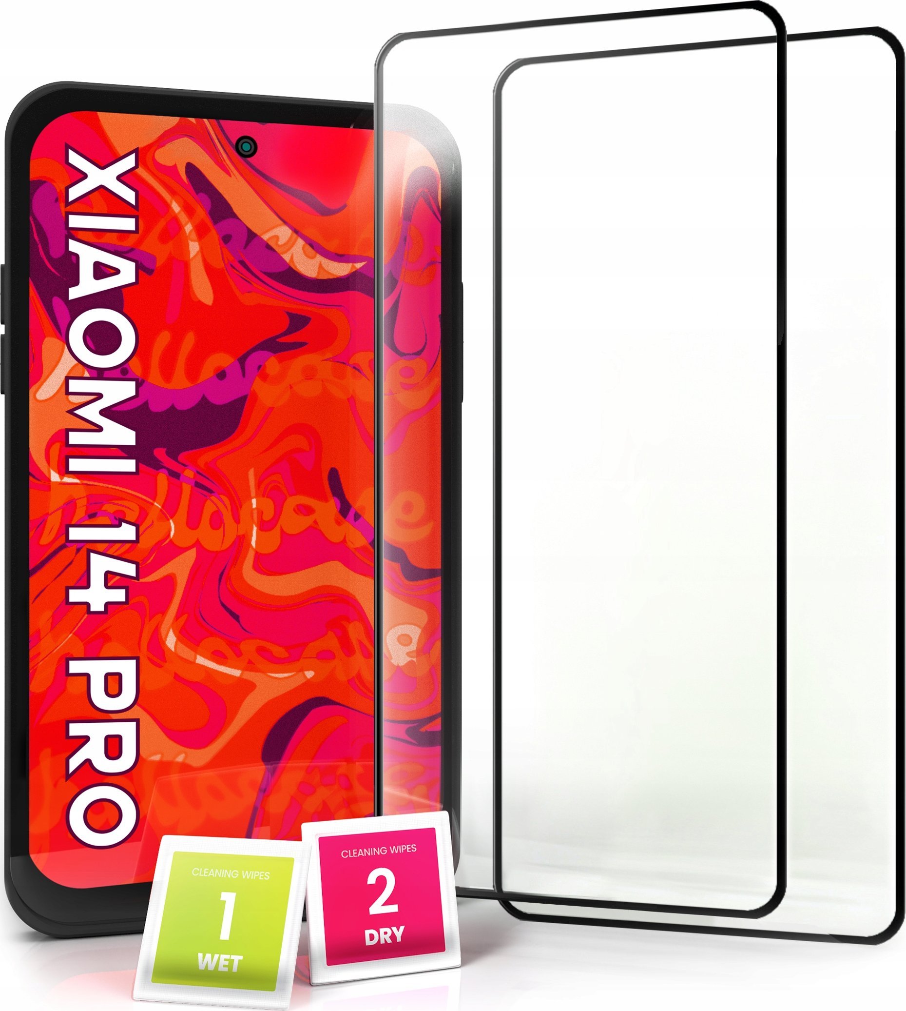 Hello Case 2-pak Szkło Hartowane do Xiaomi 14 Pro Ochronne Pełne Na cały ekran 5D 9H